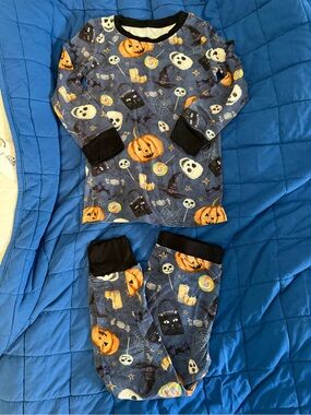 Lazy Bones Halloween Long Sleeve Pants PJ Set 3T VGUC/GUC